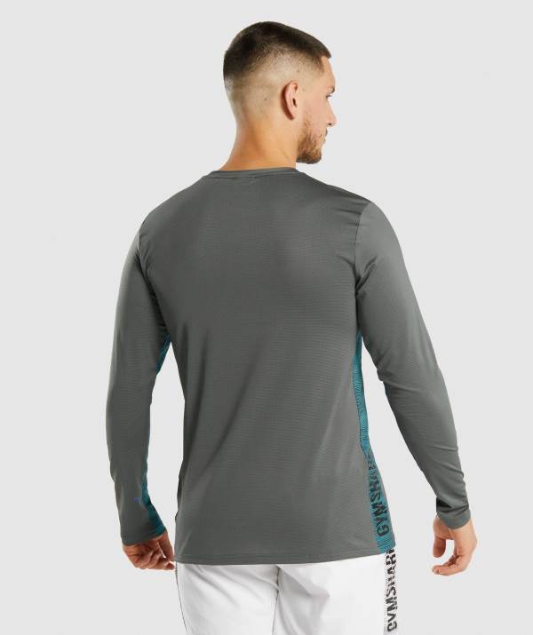 Panske Mikiny Gymshark Sport Long Sleeve Tmavo Siva | NI0652187